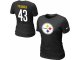Women Nike Pittsburgh Steelers #43 Troy Polamalu Name & Number T