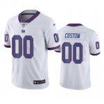 New York Giants #00 Men's White Custom Color Rush Limited Jersey