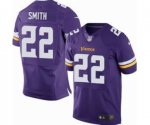 nike nfl minnesota vikings #22 smith purple [new Elite]
