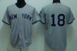 Baseball Jerseys new york yankees #18 damon grey(2009 logo)