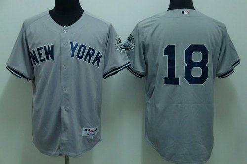 Baseball Jerseys new york yankees #18 damon grey(2009 logo)