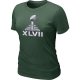 Women NFL Super Bowl XLVII Logo D.Green T-Shirt