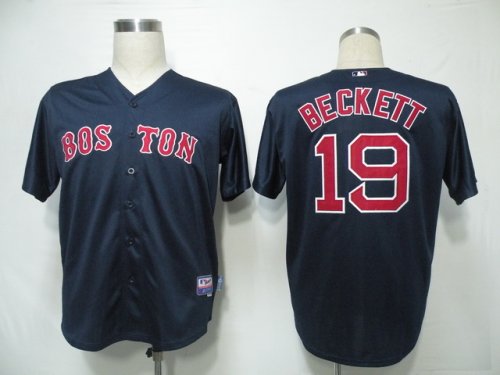 Baseball Jerseys boston red sox #19 beckett dk blue(2009 style)