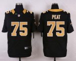 nike new orleans saints #75 peat black elite jerseys