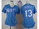 Women Kansas City Royals #13 Salvador Perez Light Blue Alternate