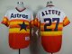mlb houston astros #27 altuve white-orange m&n jerseys