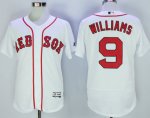 men's mlb boston red sox #9 ted williams white majestic flexbase authentic collection stitched baseball jersey