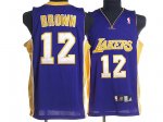 Basketball Jerseys los angeles lakers #12 brown blue