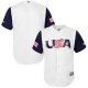 Customed Men's USA Baseball Majestic White 2017 World Baseball Classic Stitched Jersey