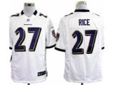 nike nfl baltimore ravens #27 ray rice white jerseys [game]