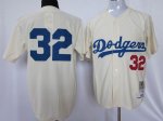 Baseball Jerseys los angeles dodgers #32 koufax cream m&n