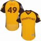 men's majestic chicago white sox #49 chris sale yellow 2016 all star american league bp authentic collection flex base mlb jerseys