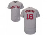 Men MLB Boston Red Sox #16 Andrew Benintendi Majestic Grey FlexBase Authentic Collection Jerseys
