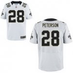 Men's NFL New Orleans Saints #28 Adrian Peterson Nike White Elite Jersey