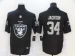 Football Las Vegas Raiders # 34 Bo Jackson Black Logo Stitched Vapor Untouchable Limited Jersey
