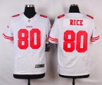 nike san francisco 49ers #80 rice white elite jerseys