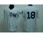 New York Yankees #18 Damon 2009 world series patchs white