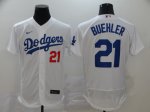 Men's Los Angeles Dodgers #21 Walker Buehler White 2020 Stitched Baseball Jersey