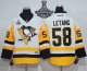 Men Pittsburgh Penguins #58 Kris Letang White New Away 2017 Stanley Cup Finals Champions Stitched NHL Jersey