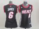 women jersey miami heat #6 james black nba jerseys