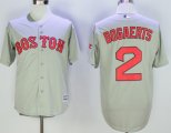 mens mlb boston red sox #2 xander bogaerts grey majestic cool base stitched baseball jerseys