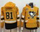Penguins #81 Phil Kessel Gold Sawyer Hooded Sweatshirt 2017 Stadium Series Stitched NHL Jersey