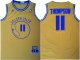 nba golden state warriors #11 klay thompson yellow hardwood classics stitched jerseys