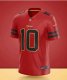 Football San Francisco 49ers Custom Red Black Stitched Vapor Limited Jerseys