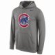 mlb chicago cubs nike logo performance pullover gray hoodie