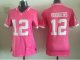 2015 women nike nfl green bay packers #12 aaron rodgers pink jerseys