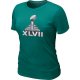 Women NFL Super Bowl XLVII Logo L.Green T-Shirt
