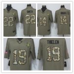 NIKE NFL Minnesota Vikings Top players Olive and Camo Carson 2017 Salute to Service Limited Jersey