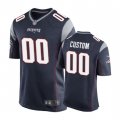 New England Patriots #00 Custom Navy Nike Game Jersey - Men's