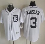 mlb jerseys Detroit Tigers #3 Kinsler White New Cool Base Stitch