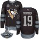 Men Pittsburgh Penguins #19 Bryan Trottier Black 1917-2017 100th Anniversary Stanley Cup Finals Champions Stitched NHL Jersey