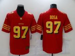 New Football San Francisco 49ers #97 Nick Bosa Fashion Red Gold Jersey