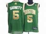 Basketball Jerseys boston celtics #5 garnett green(gold number)