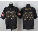 nike nfl san francisco 49ers #99 smith black [Elite gold letteri