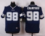nike dallas cowboys #98 crawford blue elite jerseys