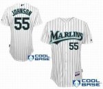 Baseball Jerseys Florida Marlins Authentic #55 Josh Johnson whit