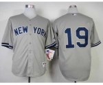 mlb new york yankees #19 grey jerseys