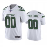 New York Jets Custom White 100th Season Vapor Limited Jersey