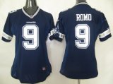 nike women nfl dallas cowboys #9 romo blue jerseys