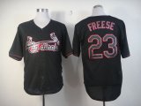 mlb st.Louis cardinals #23 freese black jerseys [fashion]