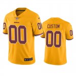 Washington Redskins #00 Men's Gold Custom Color Rush Limited Jersey