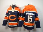 nike nfl chicago bears #15 marshall oranger-blue [pullover hoode