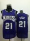 nba sacramento kings #21 divac purple jerseys