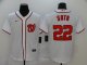 Men's Washington Nationals #22 Juan Soto White 2020 Stitched Baseball Jersey