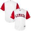 Customed Men's Canada Baseball Majestic White 2017 World Baseball Classic Stitched Jersey