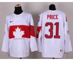 nhl team canada #31 price white [2014 winter olympics]